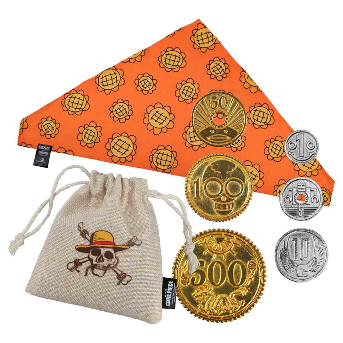 Cinereplicas One Piece Berry Coins & Nami Bandana Set Girls, 5-7 Years ...
