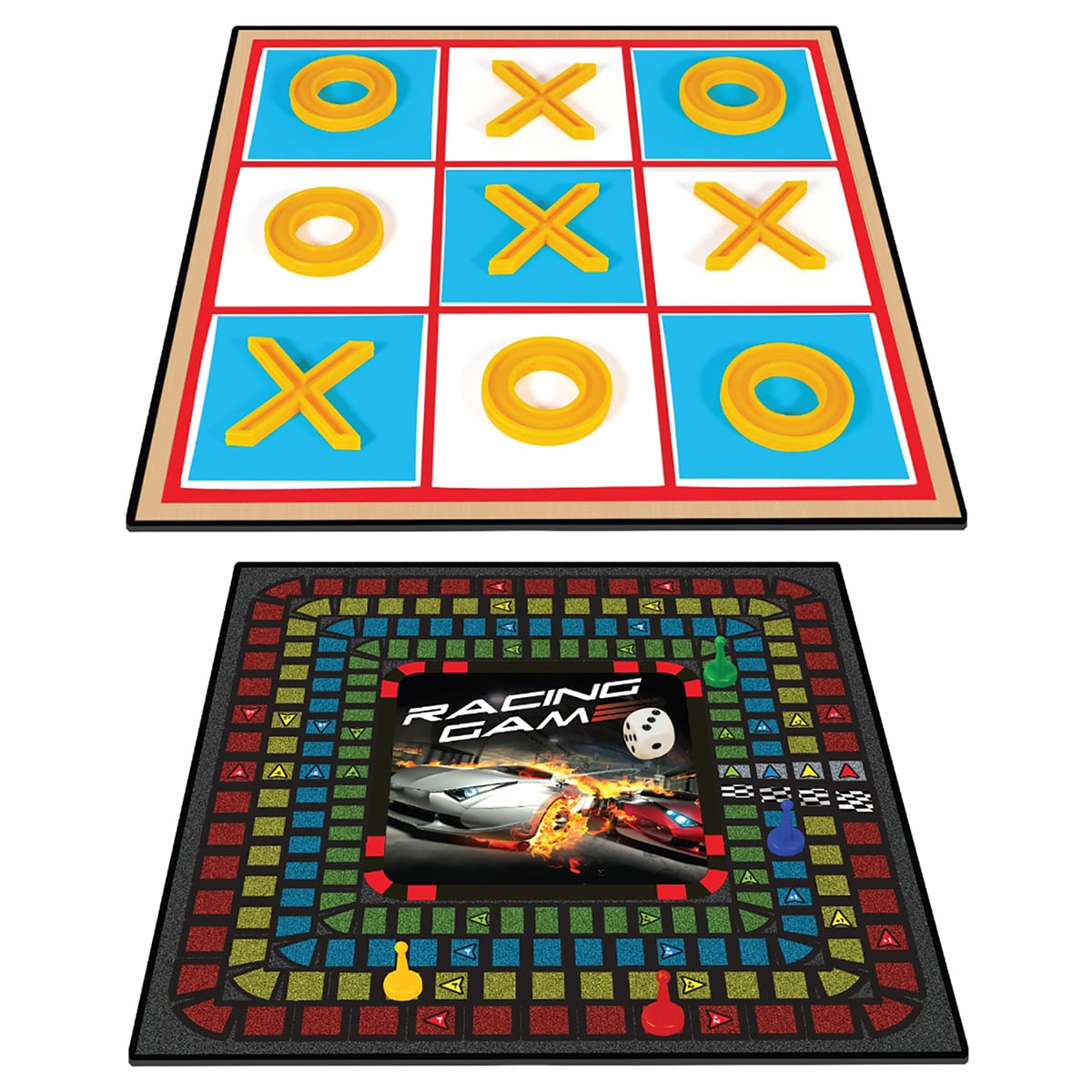 Games 2 In Classic Games 2-in-1 Tic-Tac-Toe and Racing Game (Basic) Unisex, 5-7 ...