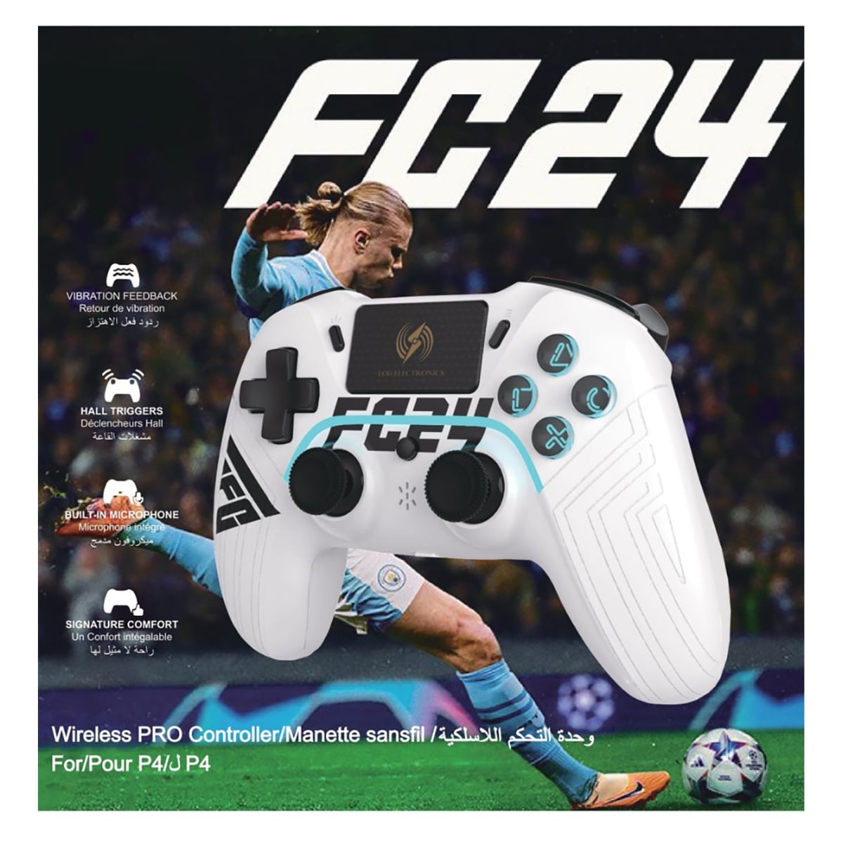 Log Electronics FC 24 Edition Wireless Controller with Charging Cable ...