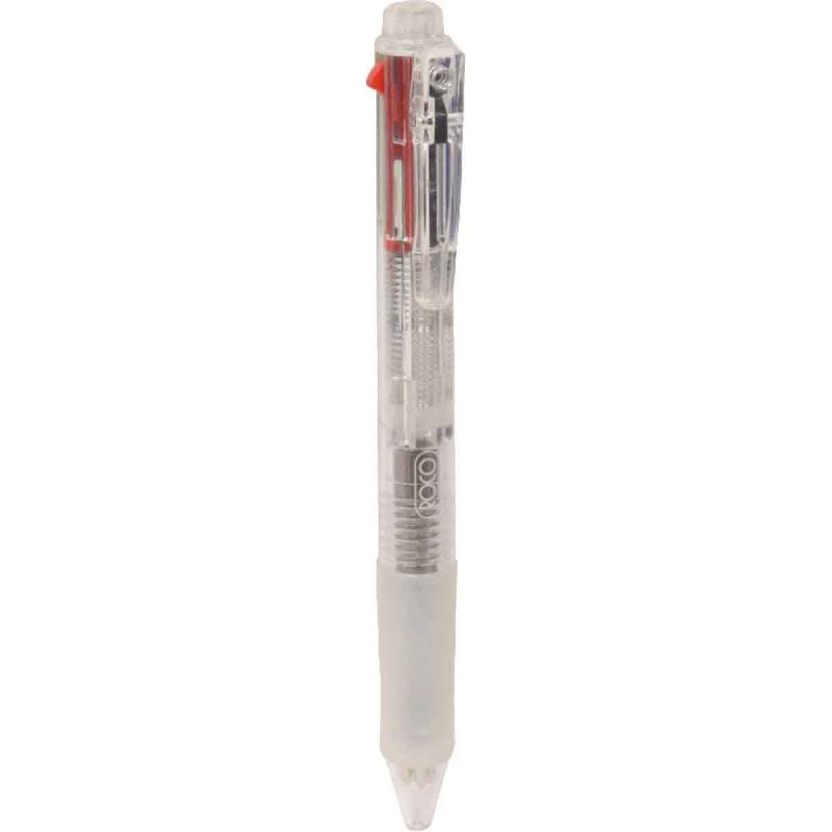 Click Pens Roco Roco 2-Piece 1mm 4-in-1 Multi-Function Clear Ballpoint Pen Set|The Kanaa
