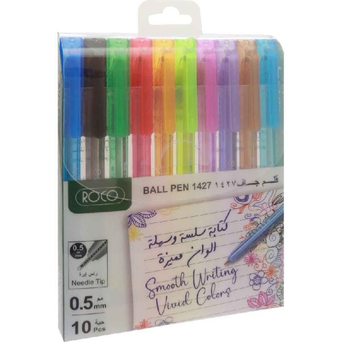 Dry Inkopen Roco 10-Piece 0.5mm Assorted Dry Ink Ballpoint Pen Set|The Kanaa